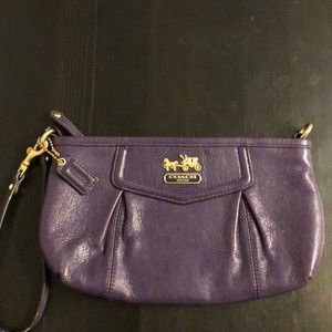 Coach large leather wristlet